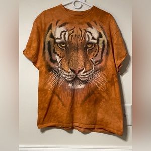 2011 Orange pattern Tie-dye Tiger t-shirt.